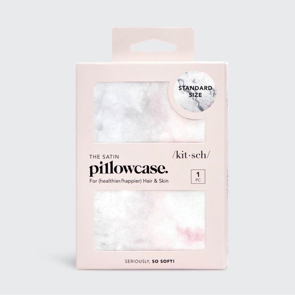 Kitsch Satin Marble Pillowcase -Standard/Queen